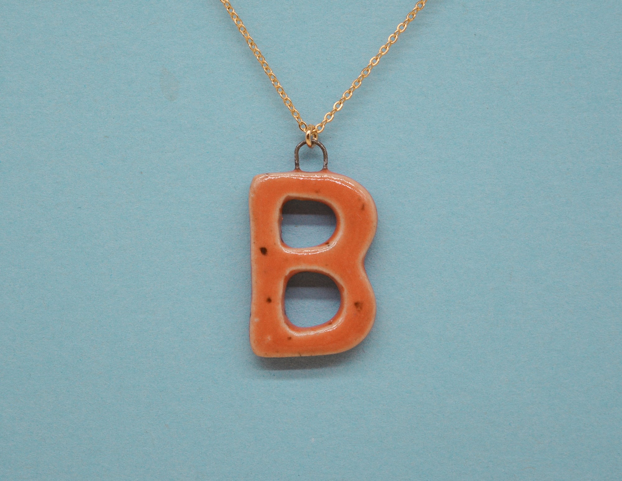 Initial Necklace - Persimmon