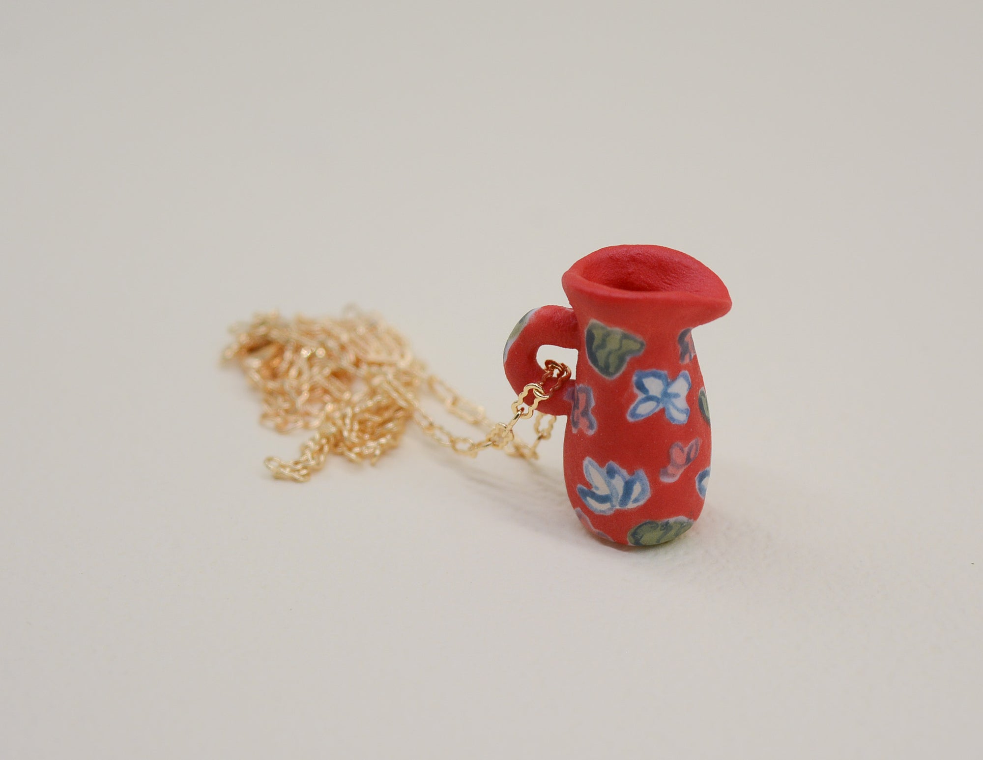 Red Garden Pot Necklace