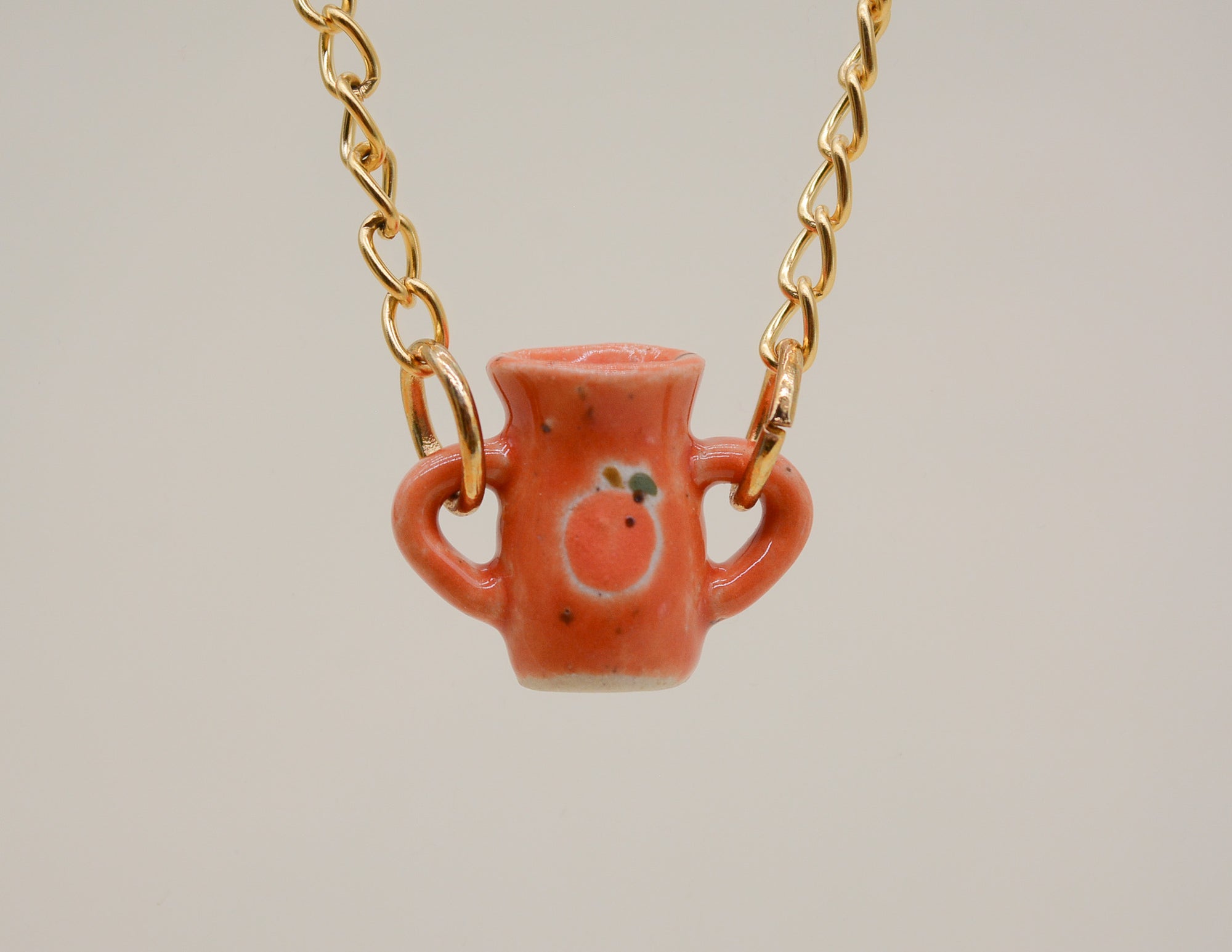 Orange Pot Necklace