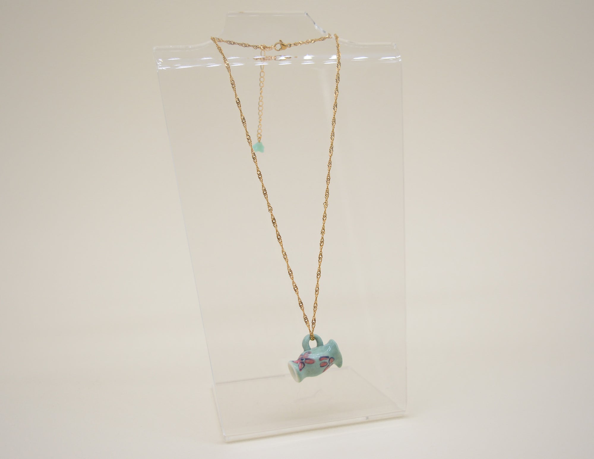 plant pot necklace Teal Garden Pot Necklace – Juice Ceramics