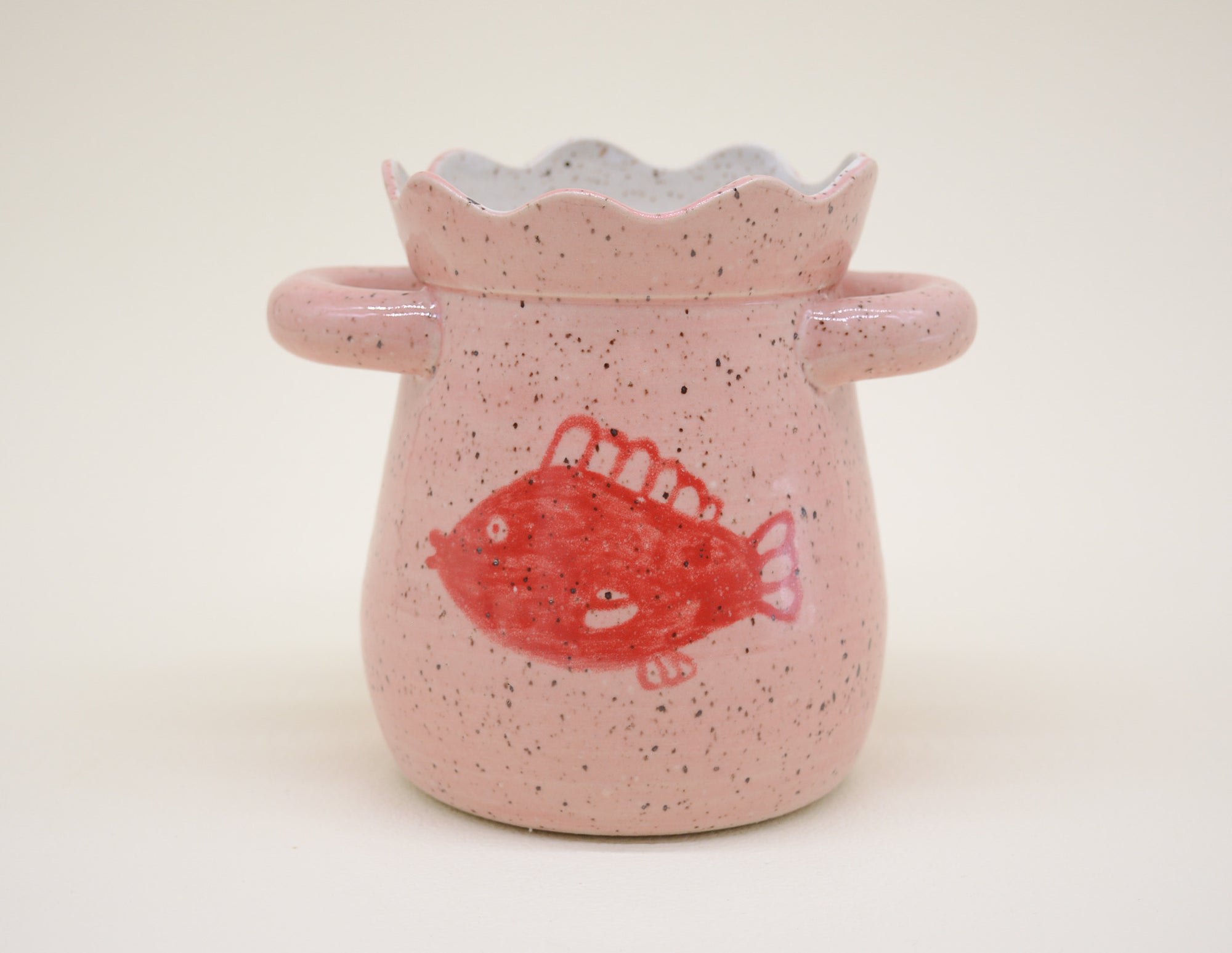 Red Fish Vase