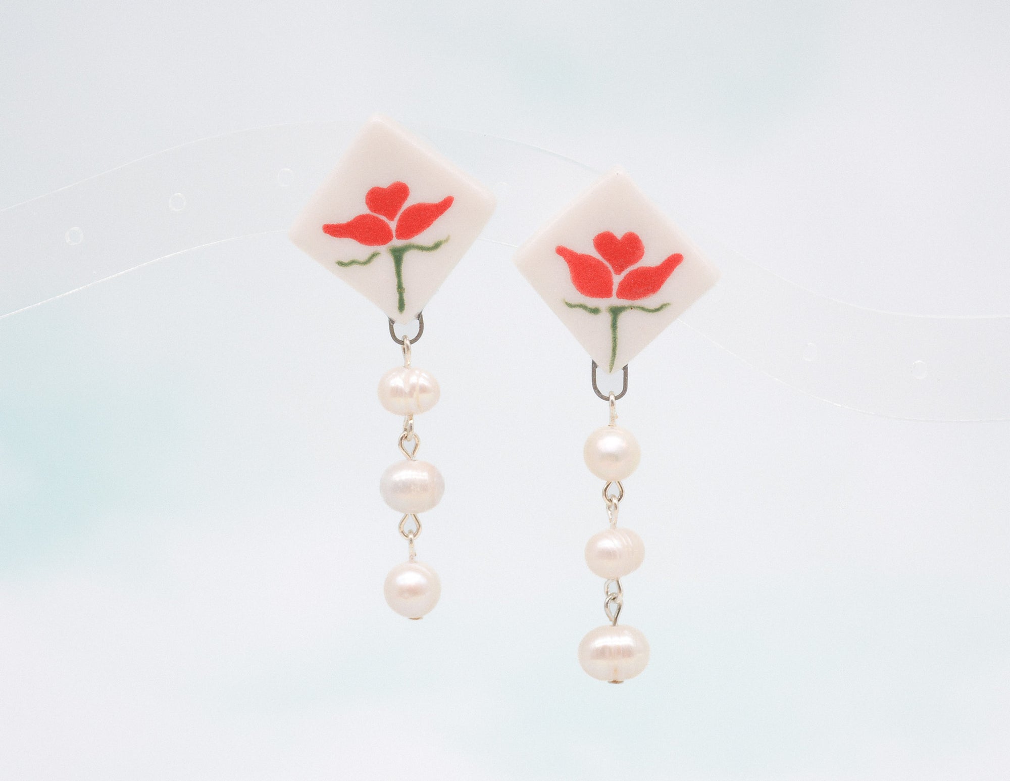 Flowers and Pearls Studs