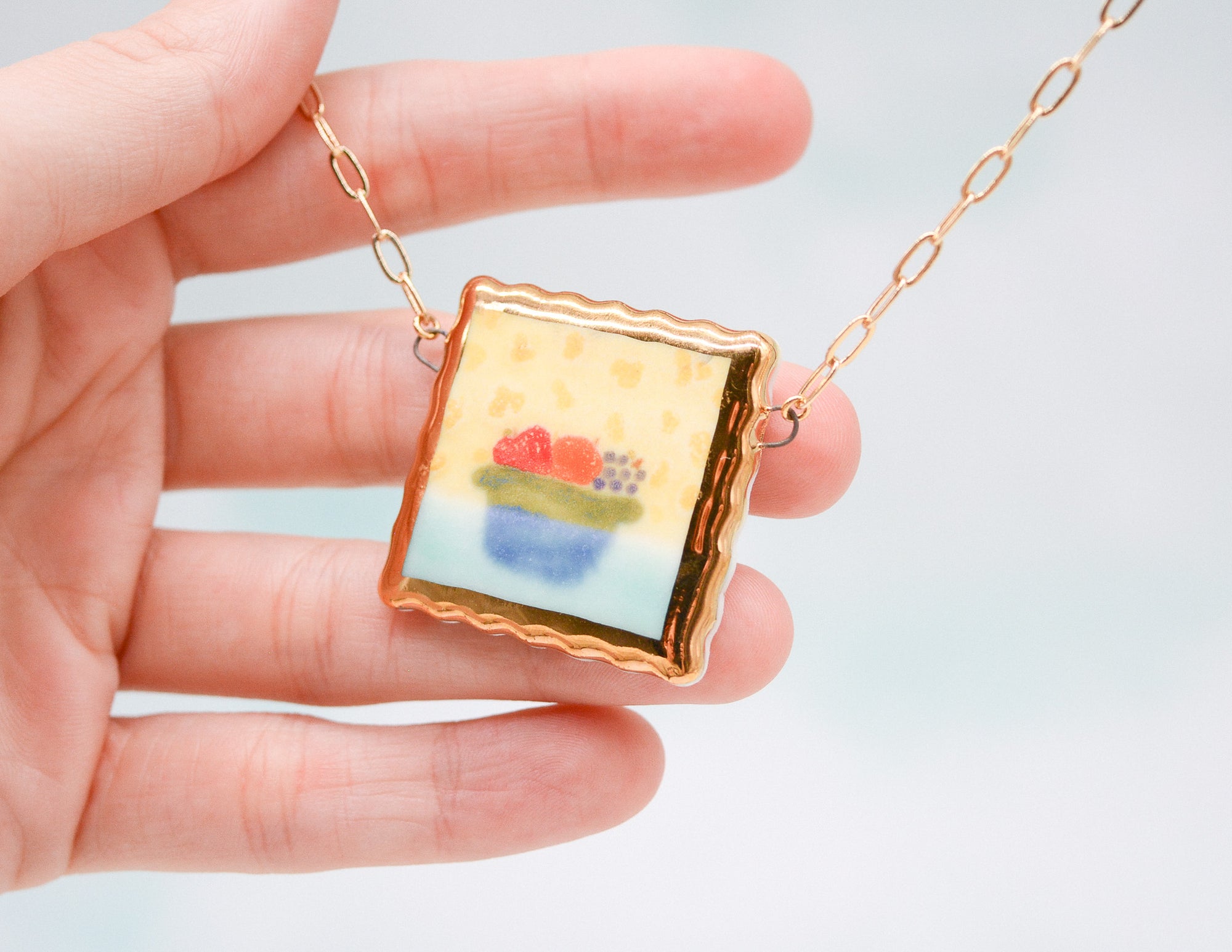 Fruit Still Life Painting Necklace