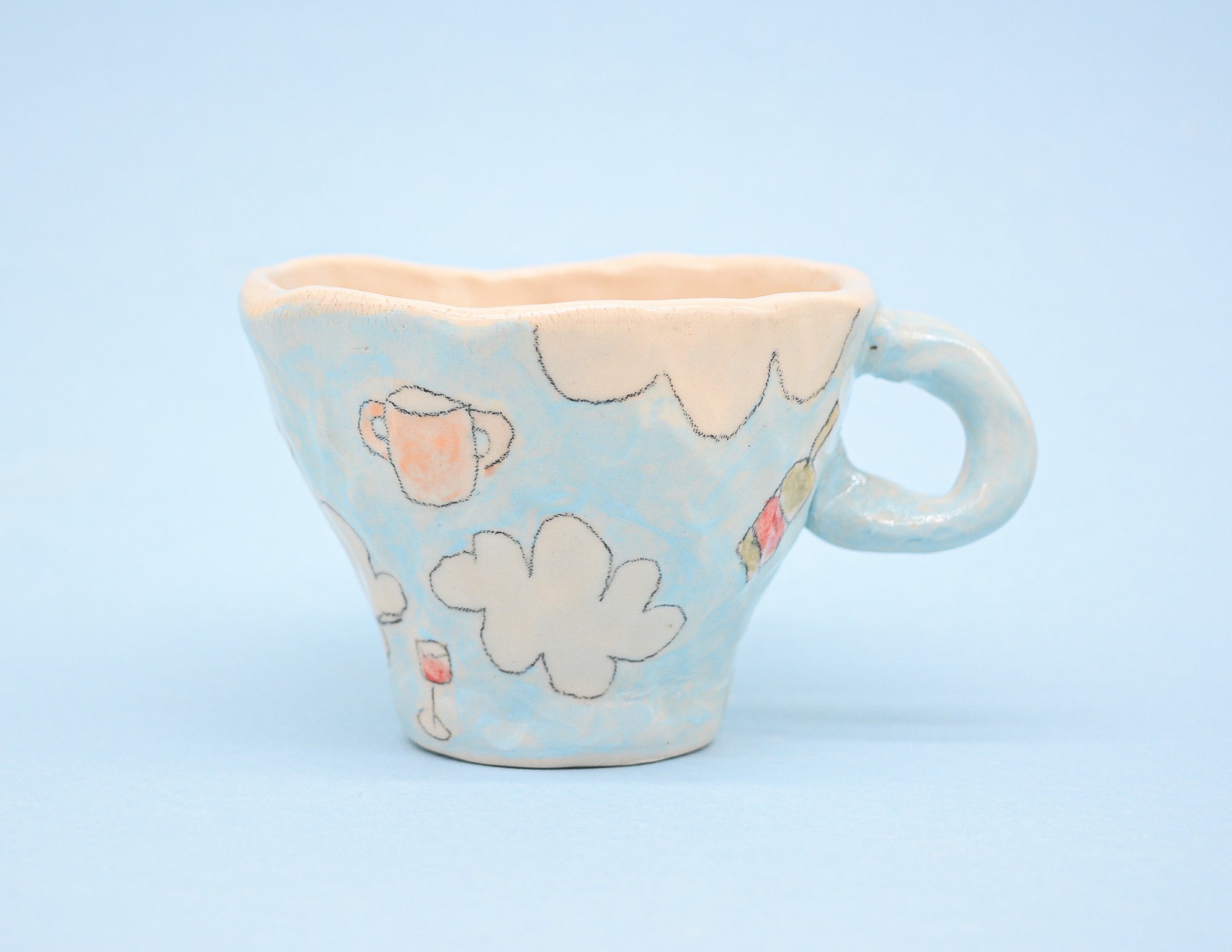 Pots in the Clouds Pinched Mug