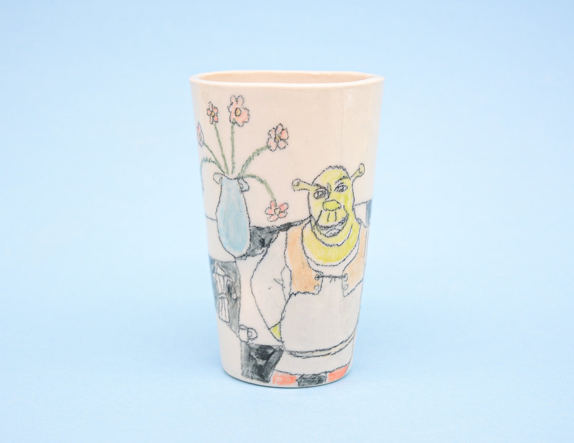 Shrek With Flowers cup