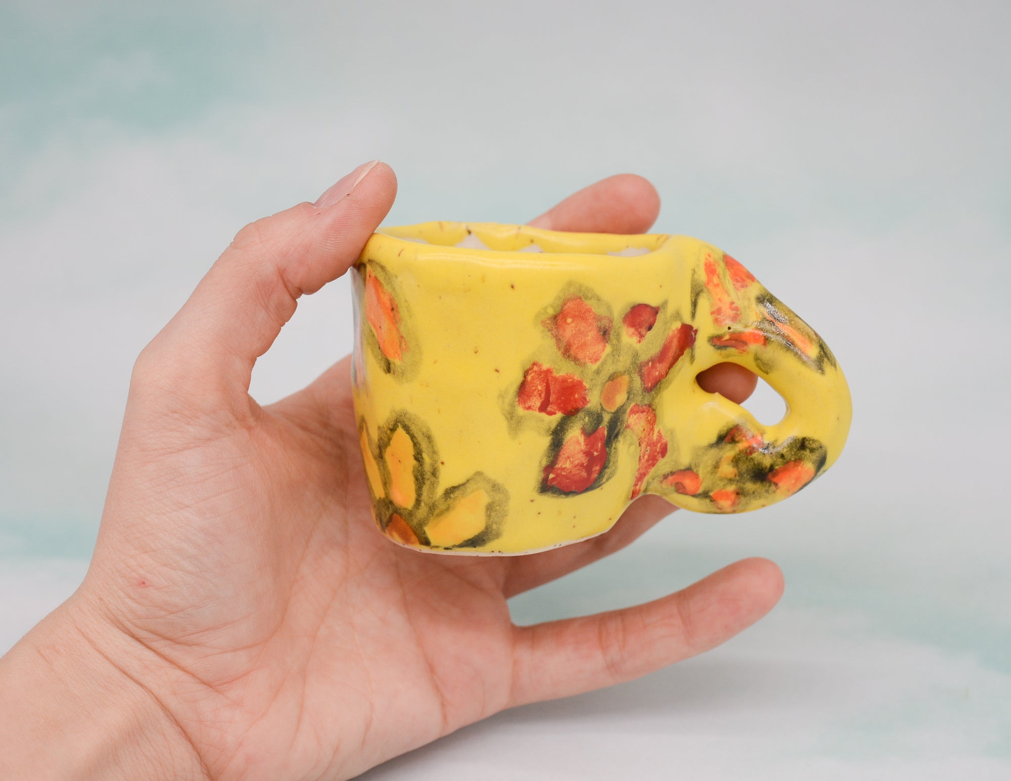 Yellow Flower Espresso Cup