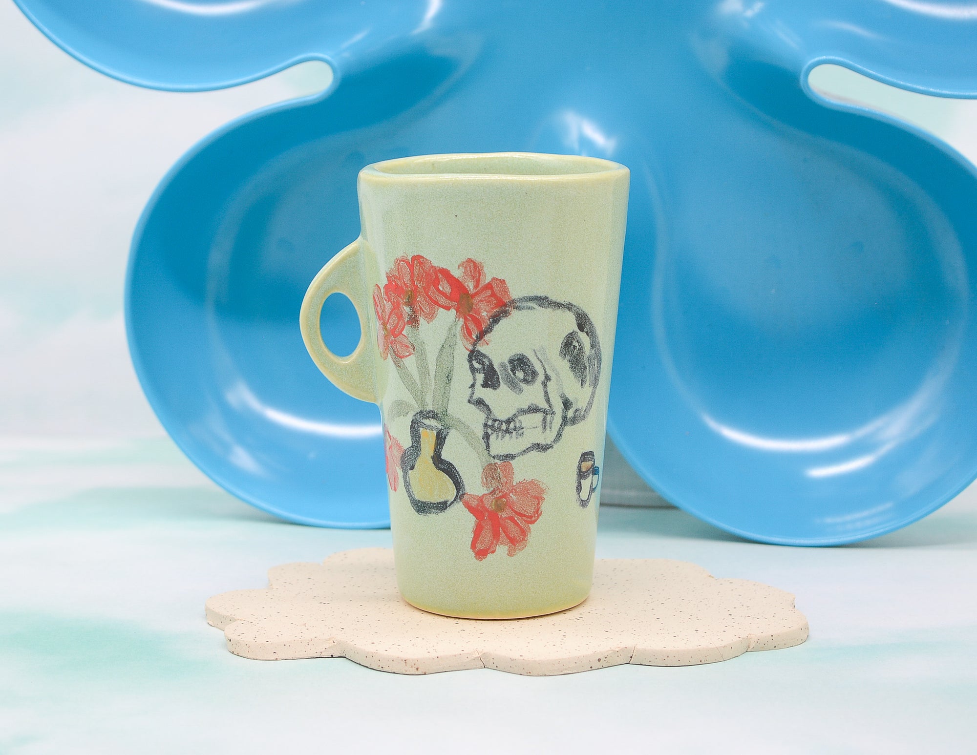 Skull and Flowers Cup