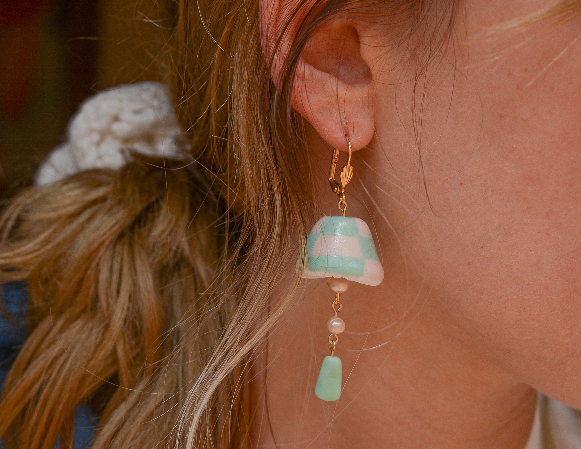 Checkered Jelly Earrings