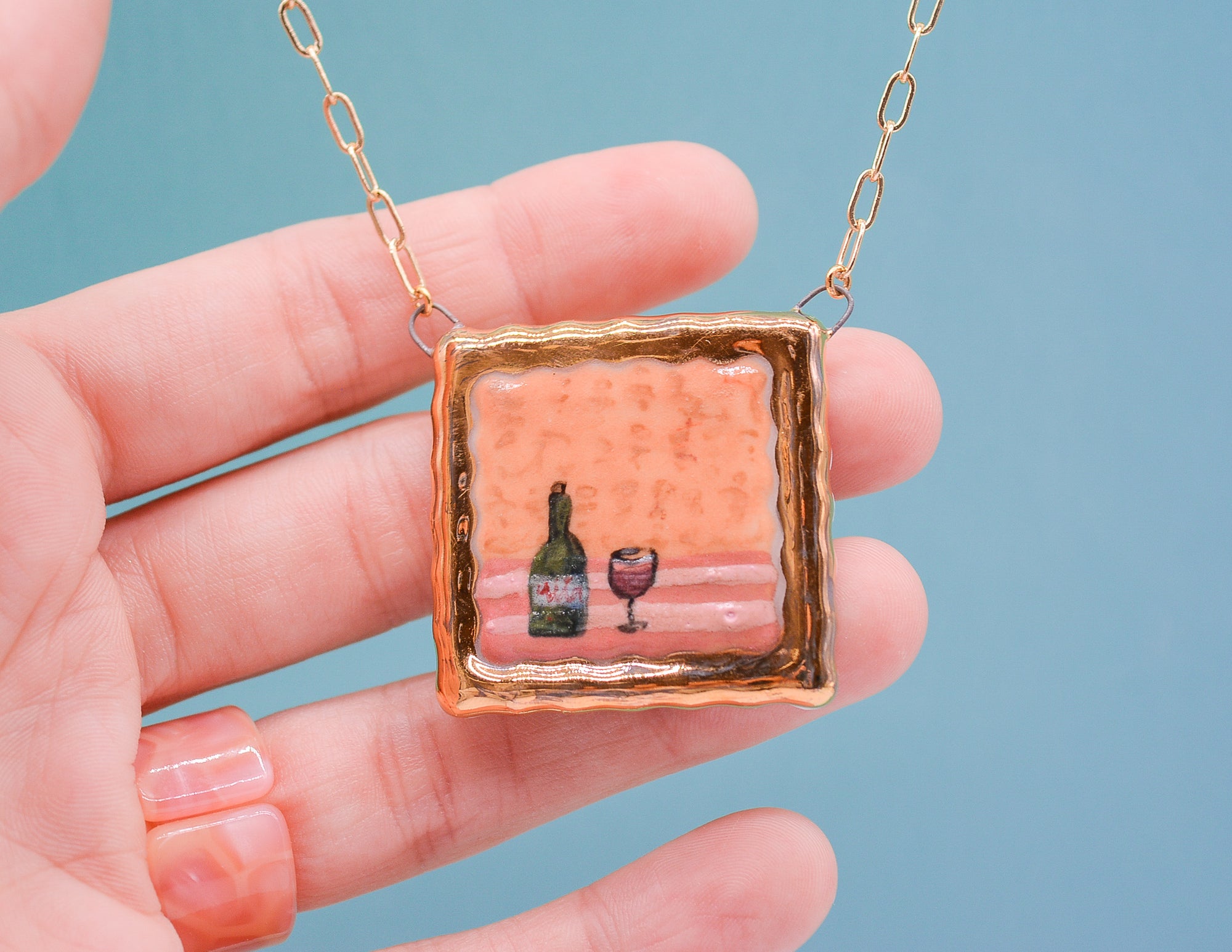 Wine Cellar Painting Necklace