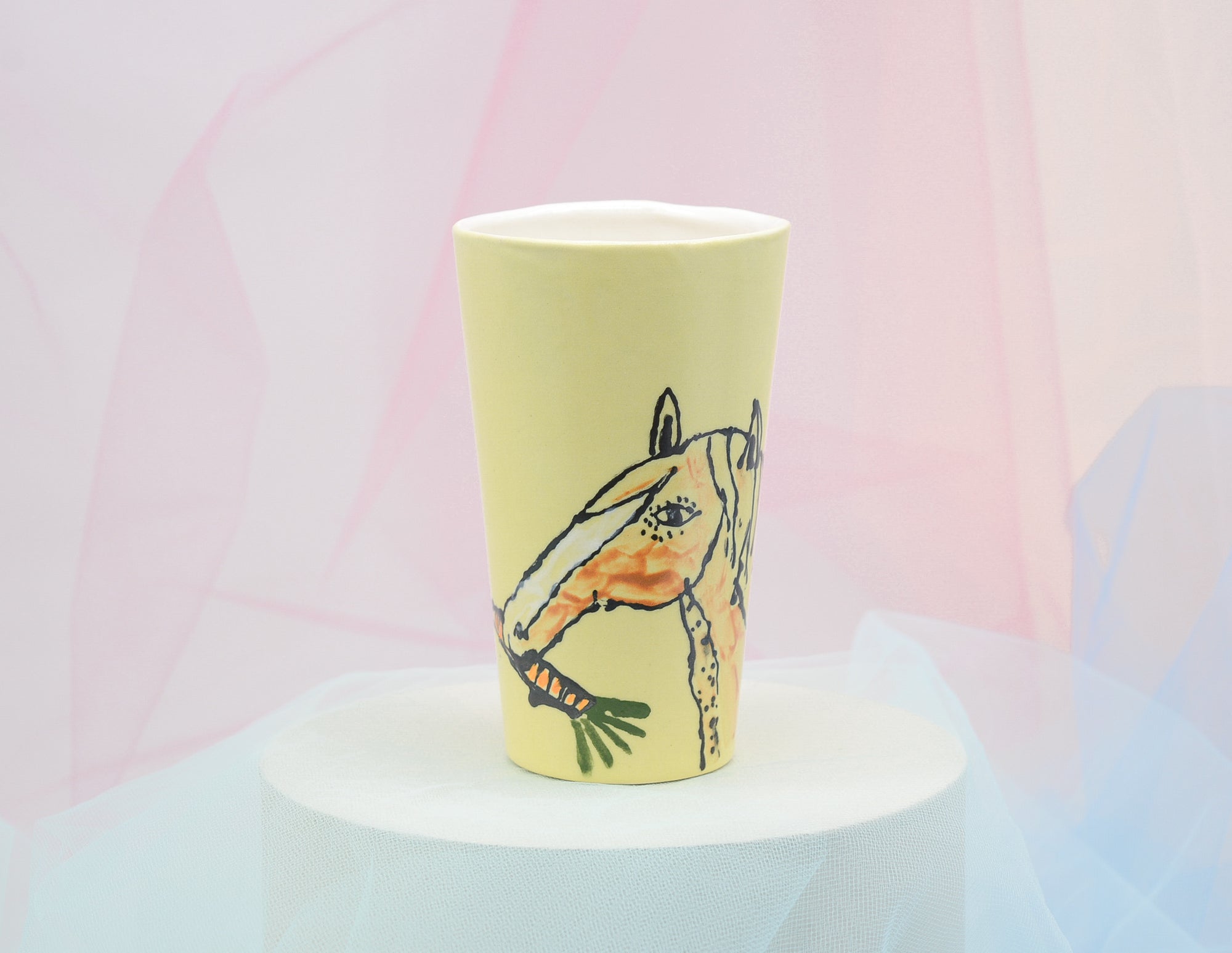 Horse Eating Carrot Cup
