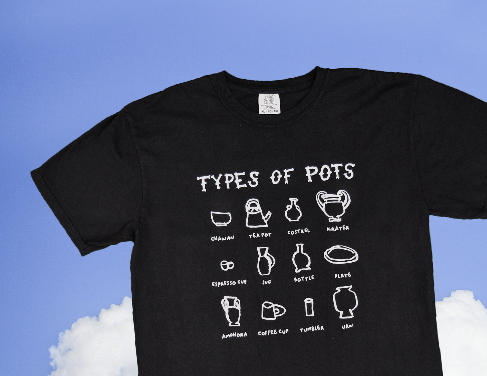 Types of Pots Shirt - Black