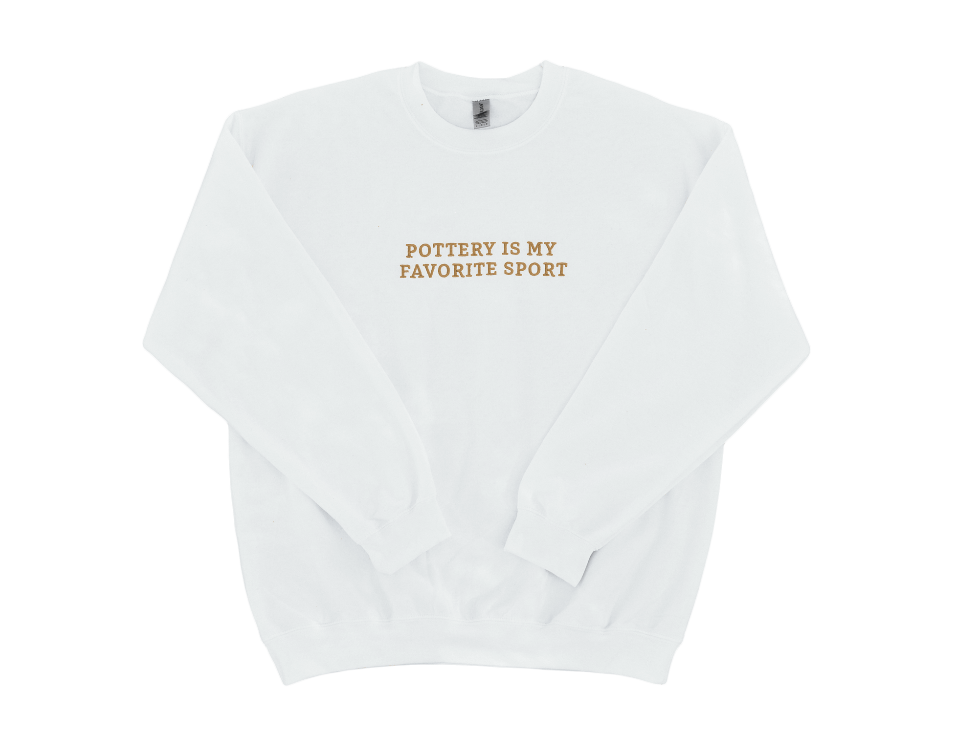 Pottery Is My Favorite Sport Sweatshirt - White/Honey