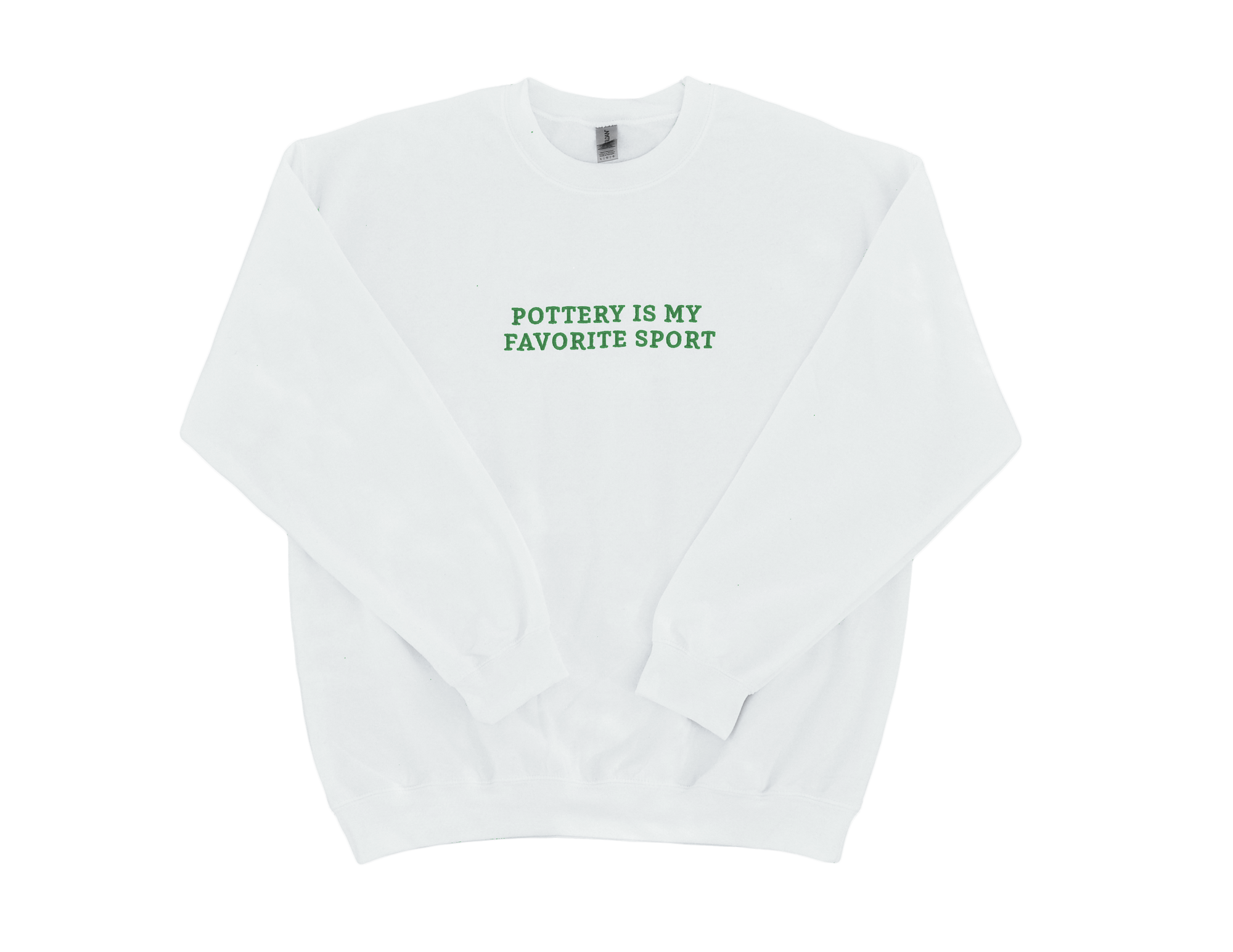 Pottery Is My Favorite Sport Sweatshirt - White/Green