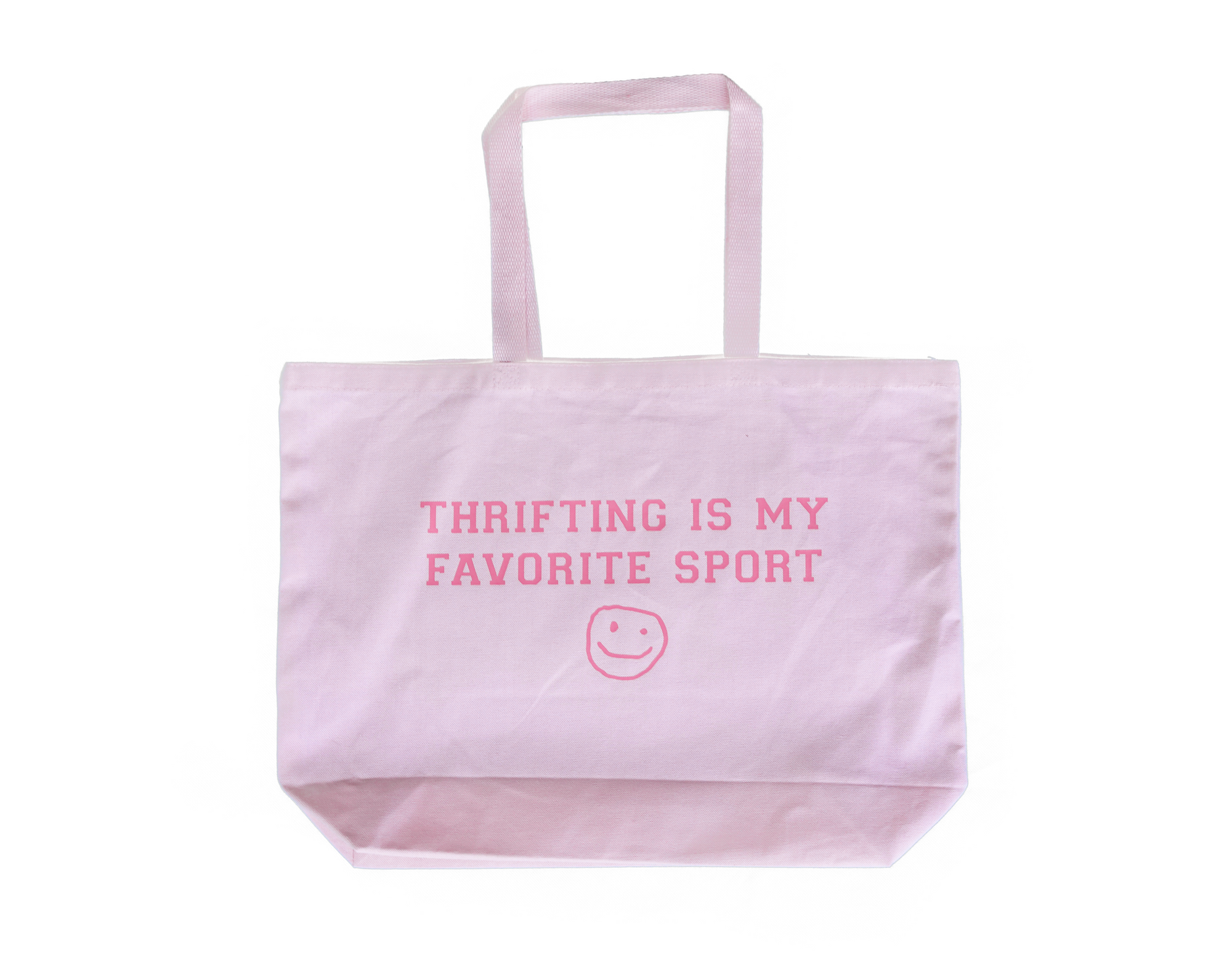 Thrifting is My Favorite Sport Tote - Pink