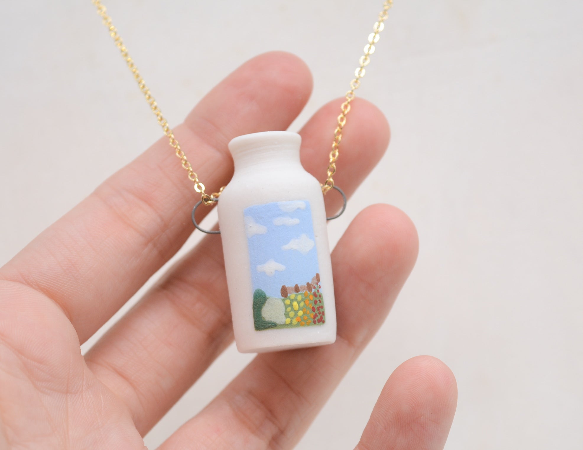 Tuscan Country Side Pot Necklace
