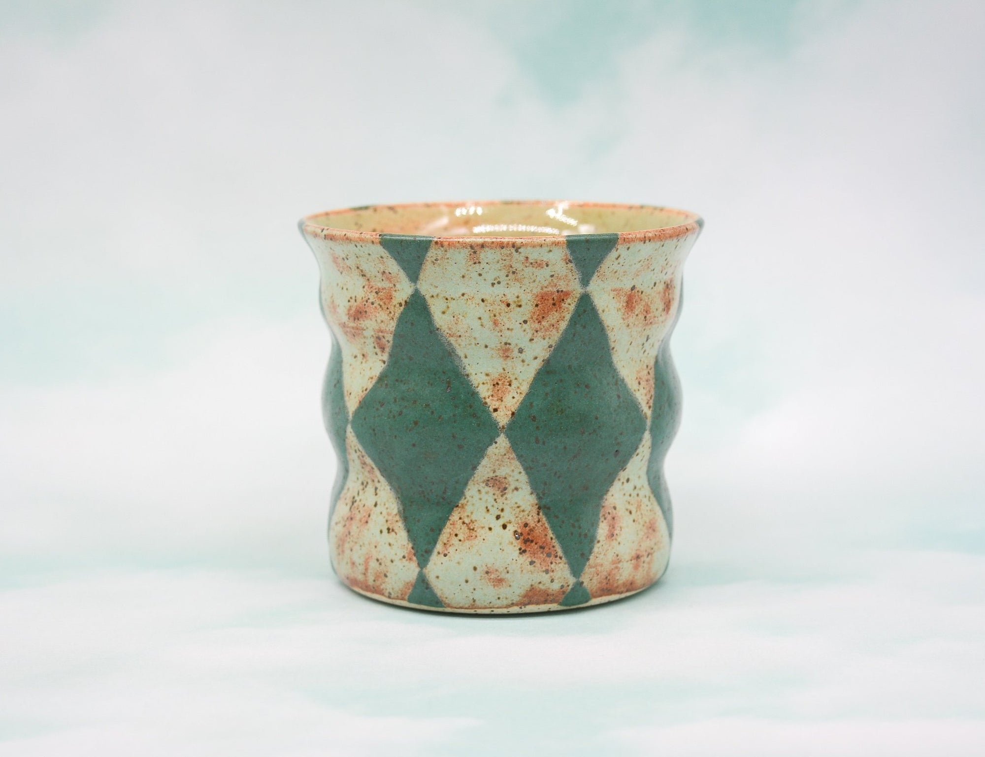 Green Diamond Vase